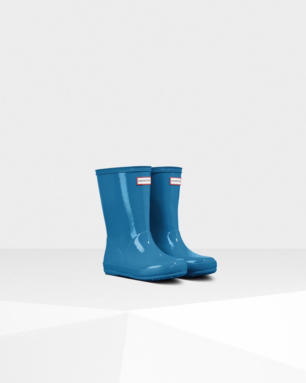 Hunter Original First Classic Gloss Rain Boots - Online Store Kids Blue - SPLFAK468